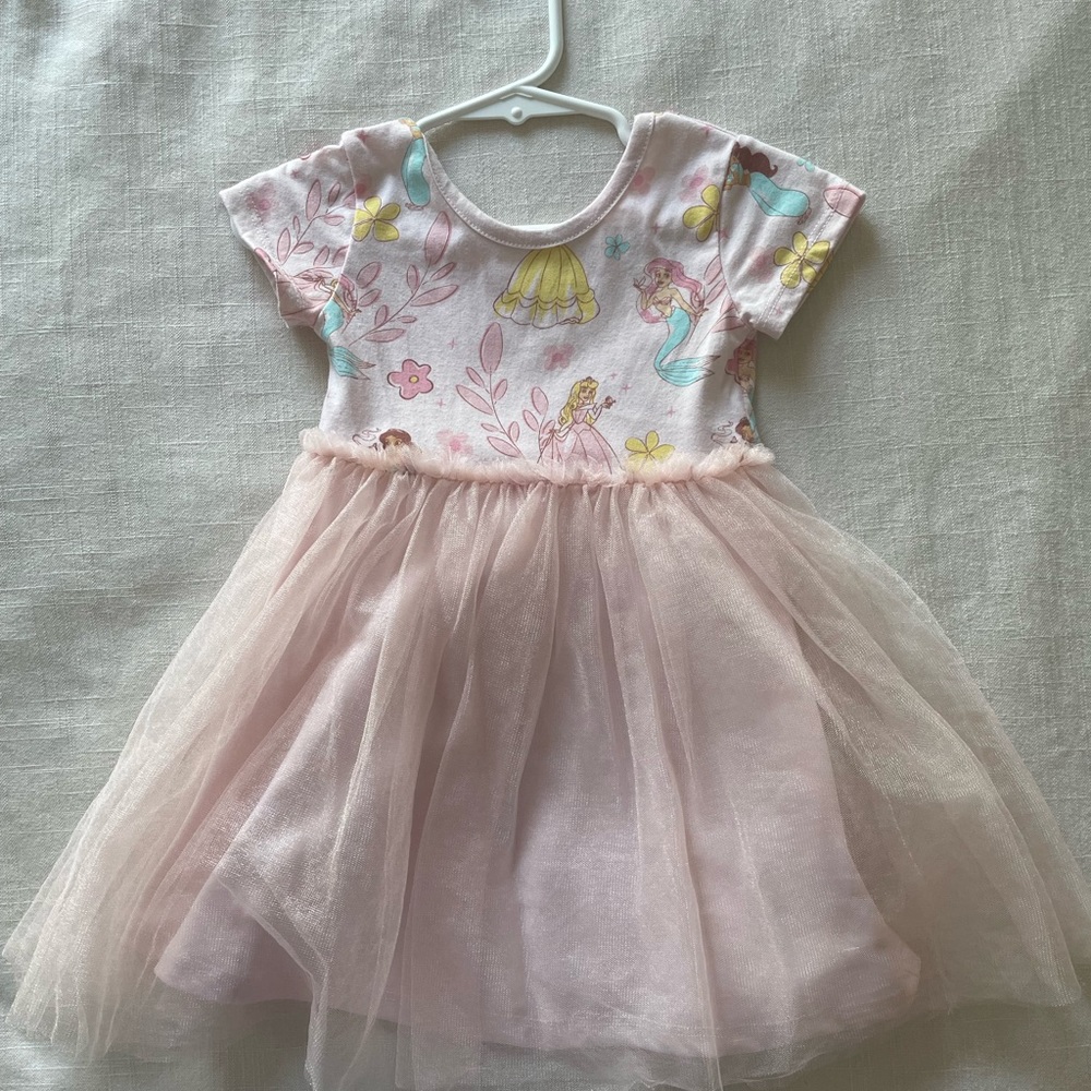Toddler Girls' Disney Princess Printed Tutu Dress - Pink 18M